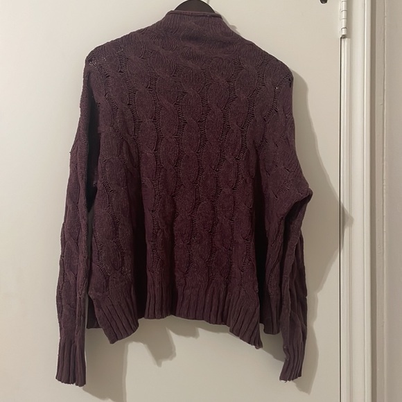 Aerie Sweater Womens Small Purple Chunky Cable Knit Pullover Long Sleeve - Picture 2 of 5